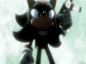 shadow the hedgehog with a gun